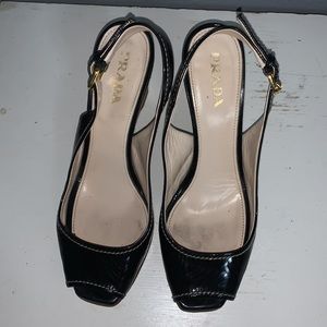 Used Prada heeled wedge size 38